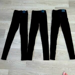 3 black Levi mile high jeans size 24 long